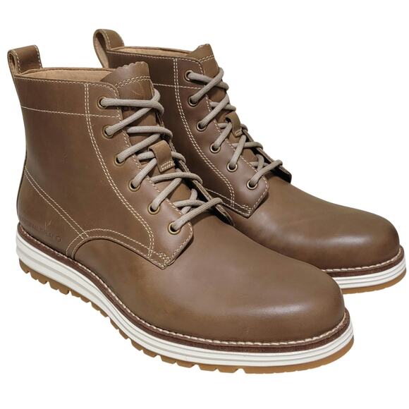 Cole Haan Men Original Grand Waterproof Combat Boots Size US 7.5M Hawthorn Brown